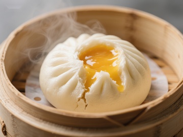 热腾腾的流沙包