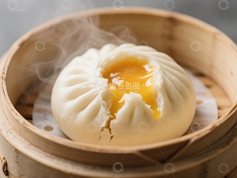 热腾腾的流沙包