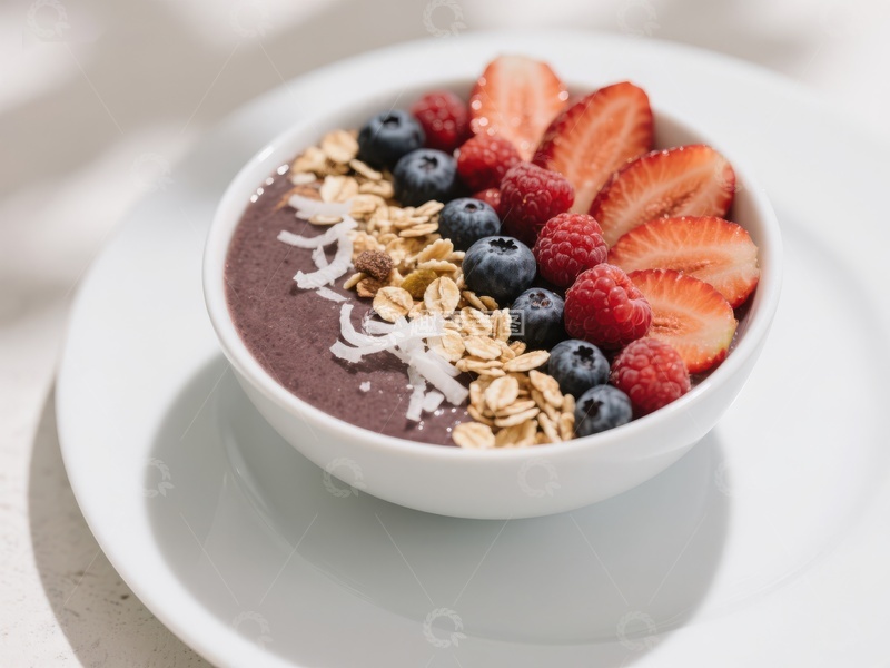 高清大图下载【趣麦麦图】美味水果燕麦碗