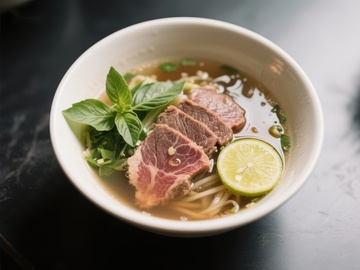 越南牛肉河粉特写