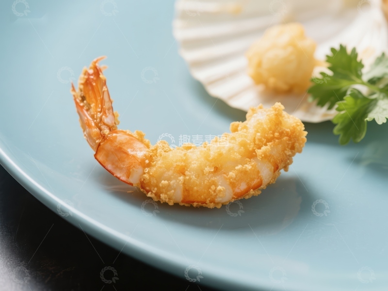 高清大图下载【趣麦麦图】金黄酥脆的炸虾