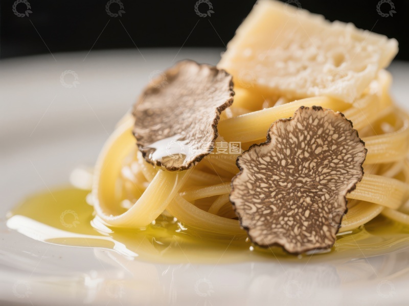 高清大图下载【趣麦麦图】松露意面配帕尔马干酪