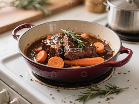 红烧牛肉配胡萝卜
