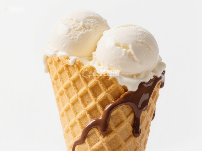 高清大图下载【趣麦麦图】双球冰淇淋甜筒