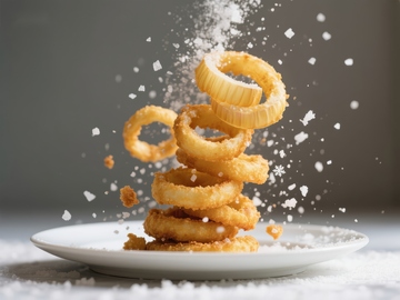 炸洋葱圈跳跃瞬间