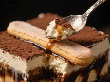 提拉米苏甜点特写