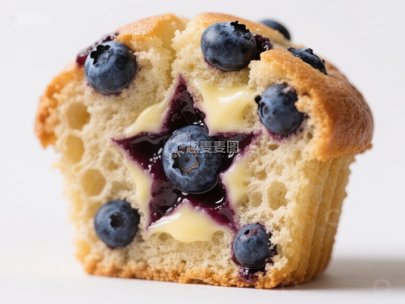 高清大图下载【趣麦麦图】蓝莓奶油蛋糕特写