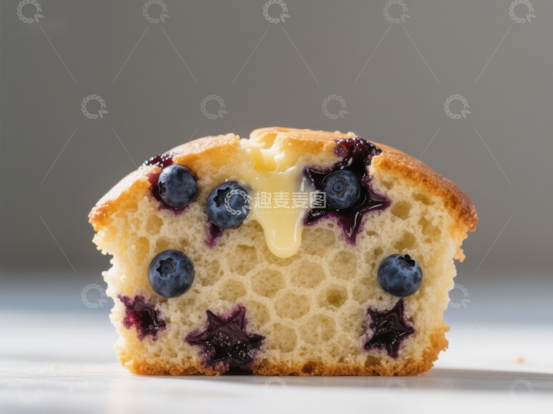 高清大图下载【趣麦麦图】蓝莓蛋糕切面，奶油馅料诱人