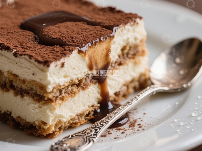 高清大图下载【趣麦麦图】提拉米苏甜点特写
