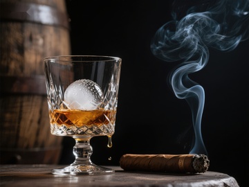 威士忌与雪茄的静谧时光