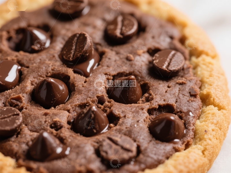高清大图下载【趣麦麦图】巧克力豆饼干特写
