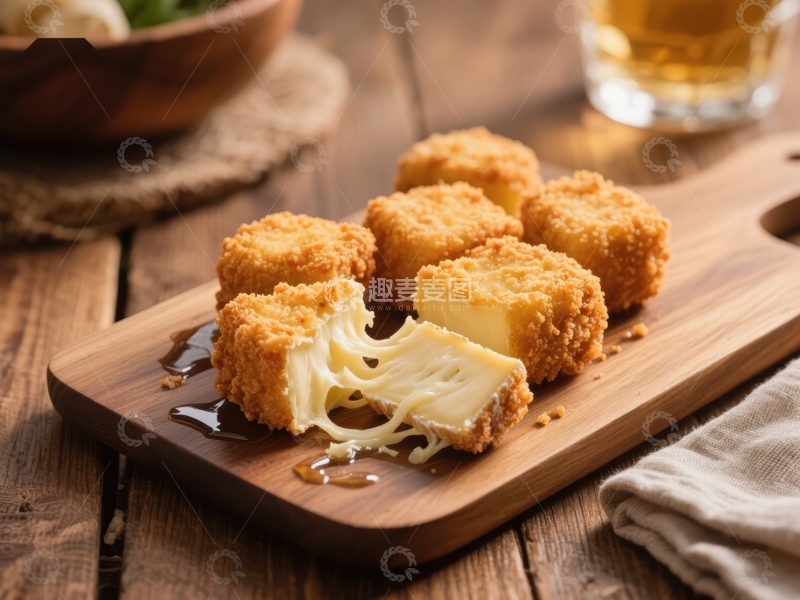 高清大图下载【趣麦麦图】金黄酥脆的炸奶酪块