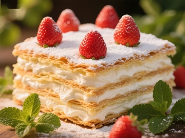 草莓奶油千层酥