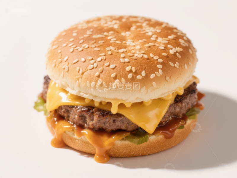 高清大图下载【趣麦麦图】芝士汉堡特写