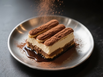 经典提拉米苏甜点特写