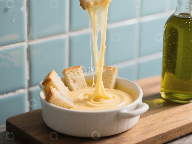 高清大图下载【趣麦麦图】芝士火锅配面包块