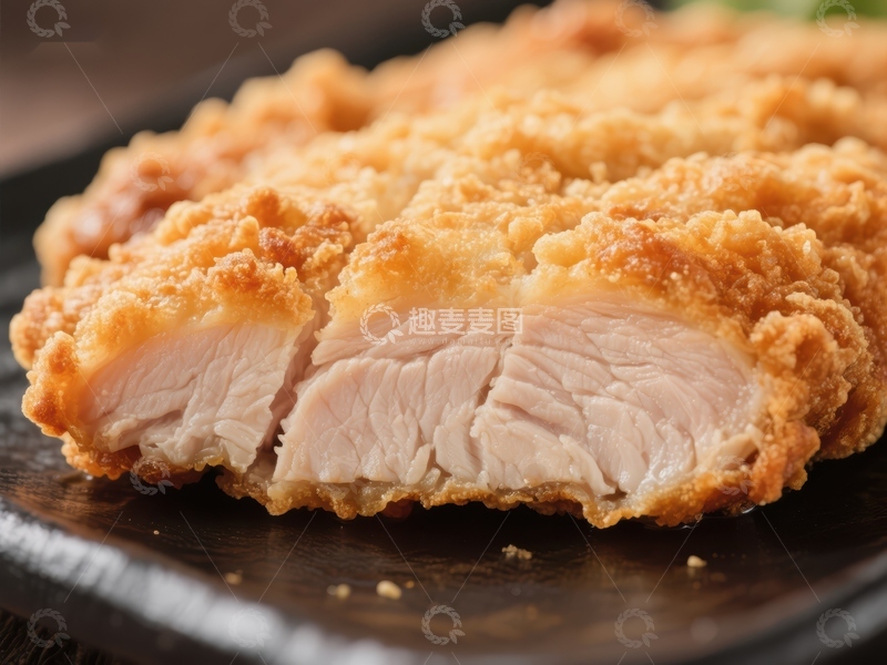 高清大图下载【趣麦麦图】酥脆炸鸡排，金黄诱人