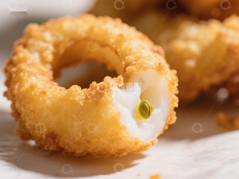 高清大图下载【趣麦麦图】金黄酥脆的洋葱圈特写