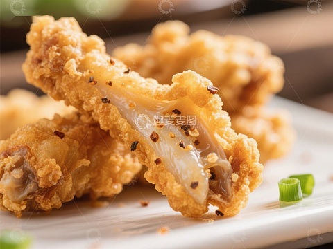 酥脆炸鸡翅，撒芝麻点缀