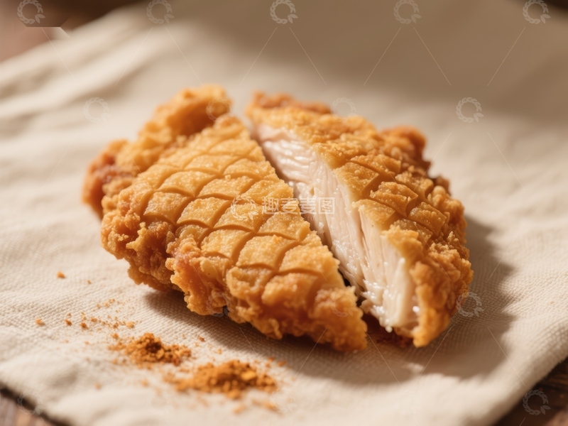 高清大图下载【趣麦麦图】酥脆炸鸡，金黄诱人