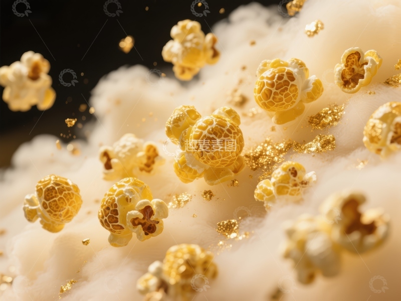 爆米花瞬间绽放的精彩瞬间