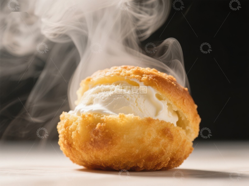 高清大图下载【趣麦麦图】烟雾缭绕的奶油泡芙