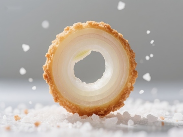 酥脆洋葱圈特写