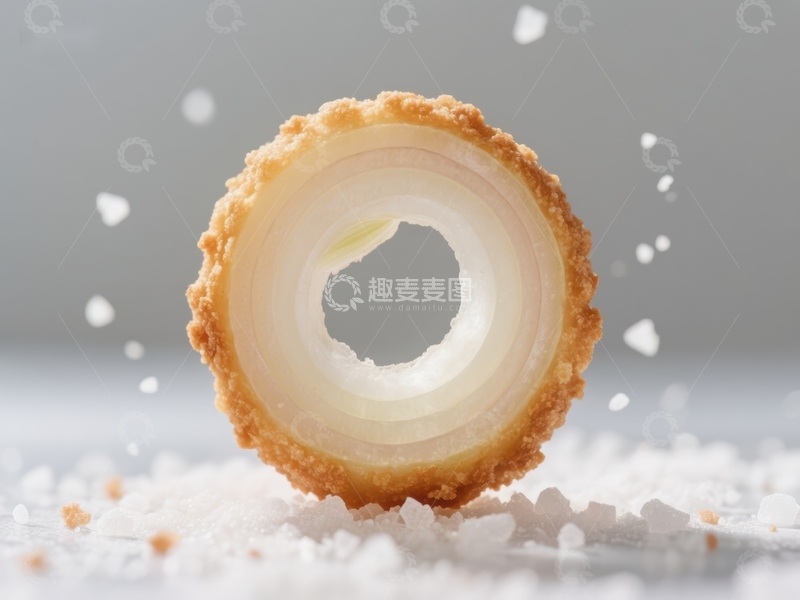 高清大图下载【趣麦麦图】酥脆洋葱圈特写