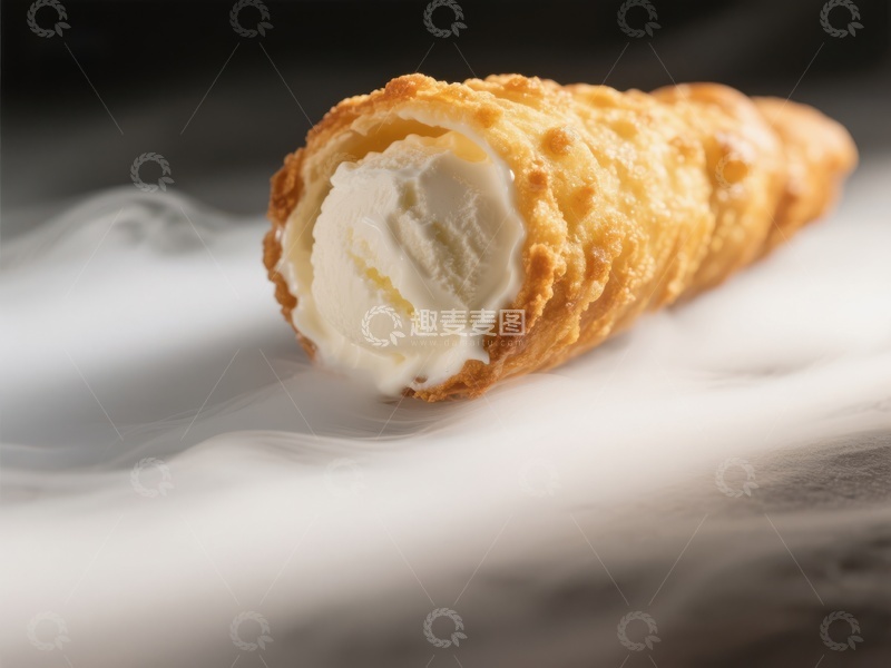 高清大图下载【趣麦麦图】香脆蛋筒包裹冰淇淋