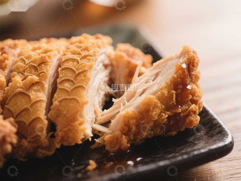 高清大图下载【趣麦麦图】酥脆炸鸡排，金黄诱人