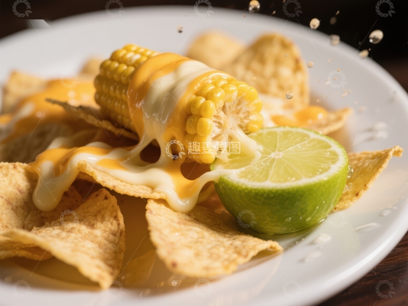 高清大图下载【趣麦麦图】玉米配芝士与玉米片的美味组合
