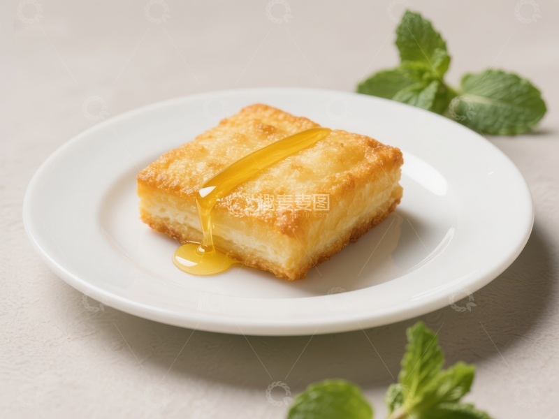高清大图下载【趣麦麦图】蜂蜜淋浇的金黄糕点
