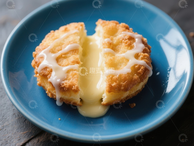 高清大图下载【趣麦麦图】奶油夹心酥饼，淋上糖霜