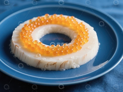 鱼子酱环形摆盘
