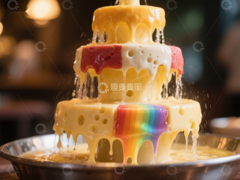 高清大图下载【趣麦麦图】多彩奶酪塔层层叠叠