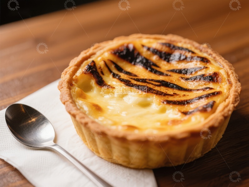 高清大图下载【趣麦麦图】焦糖烤痕的奶油蛋挞