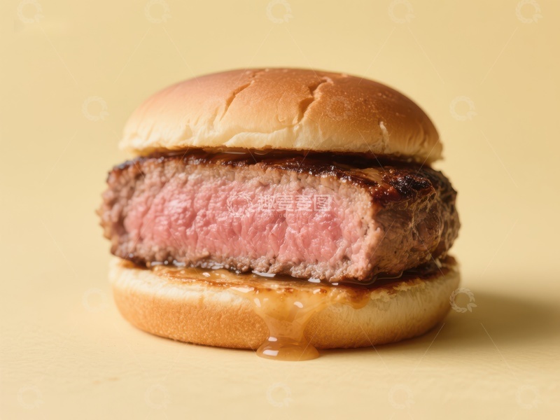 高清大图下载【趣麦麦图】多汁汉堡特写