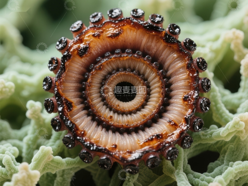 高清大图下载【趣麦麦图】螺旋结构的特写镜头