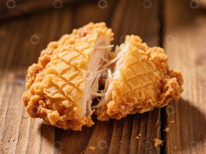 高清大图下载【趣麦麦图】酥脆炸鸡，金黄诱人