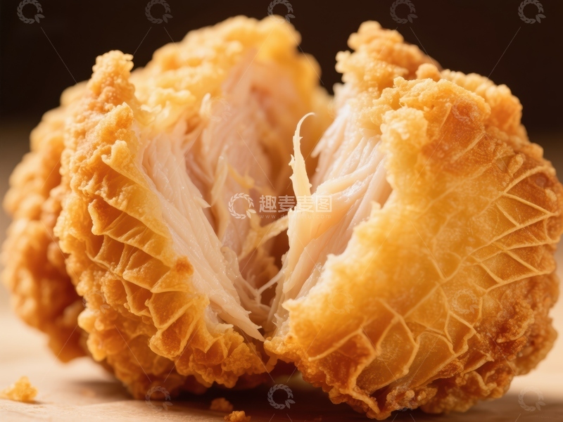 高清大图下载【趣麦麦图】酥脆炸鸡，金黄诱人