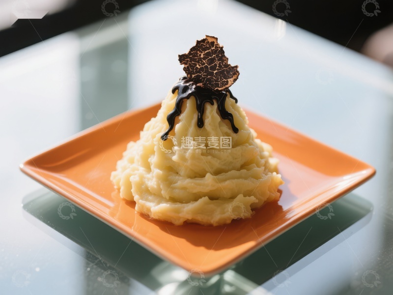 高清大图下载【趣麦麦图】奶油土豆泥配黑松露片