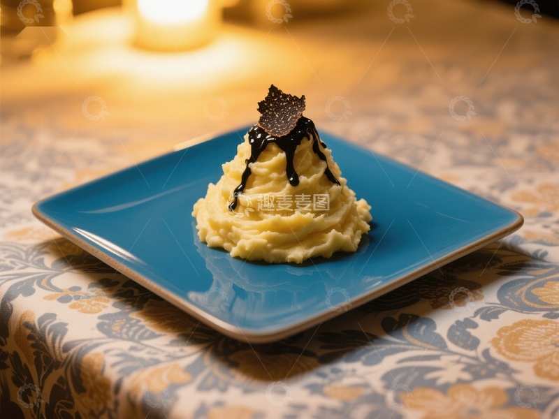 高清大图下载【趣麦麦图】奶油土豆泥配黑松露酱