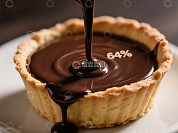 浓郁巧克力倒入挞壳