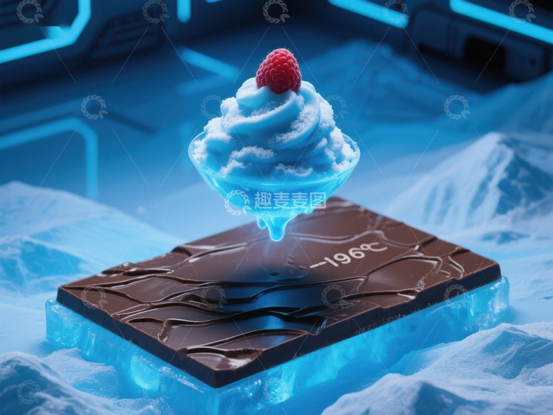 高清大图下载【趣麦麦图】低温巧克力与冰淇淋的奇幻组合