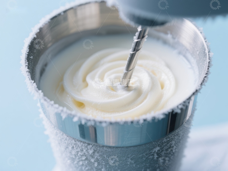 高清大图下载【趣麦麦图】搅拌机打发奶油，制作甜品