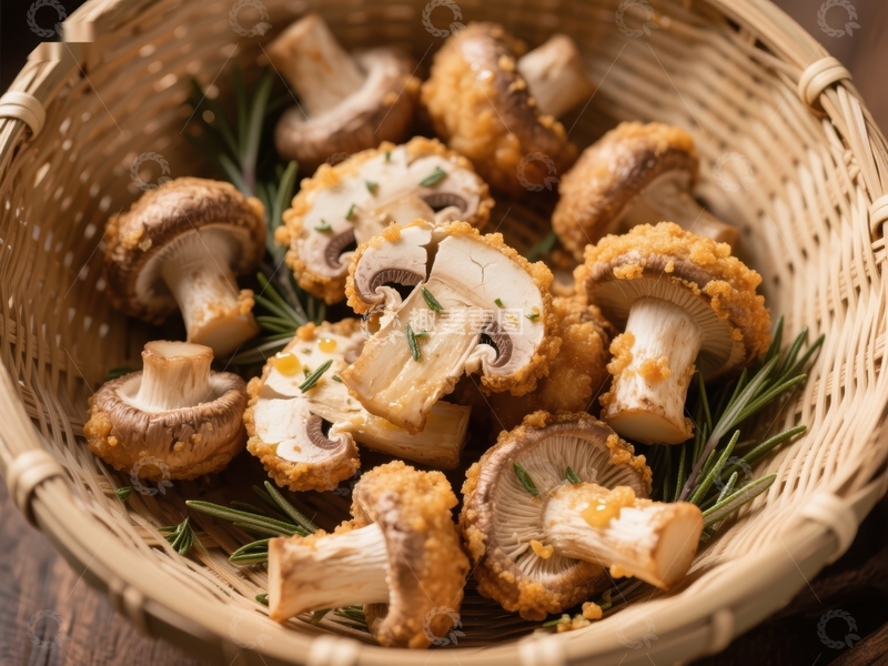 高清大图下载【趣麦麦图】篮子里的美味蘑菇