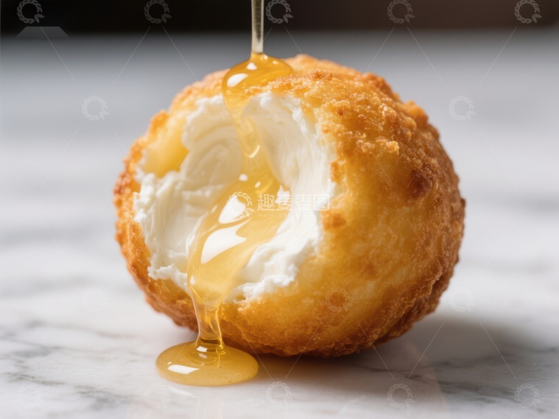高清大图下载【趣麦麦图】蜂蜜淋在奶油炸球上