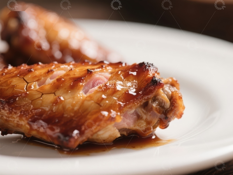 高清大图下载【趣麦麦图】美味烤鸡翅特写