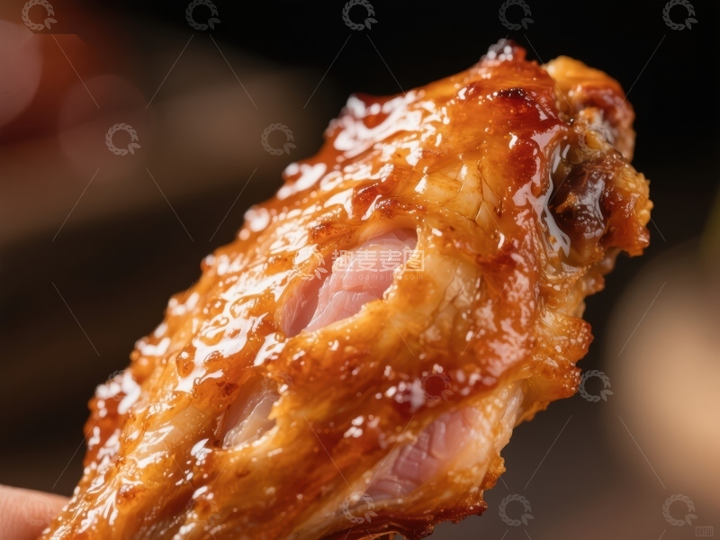 高清大图下载【趣麦麦图】美味烤鸡翅特写