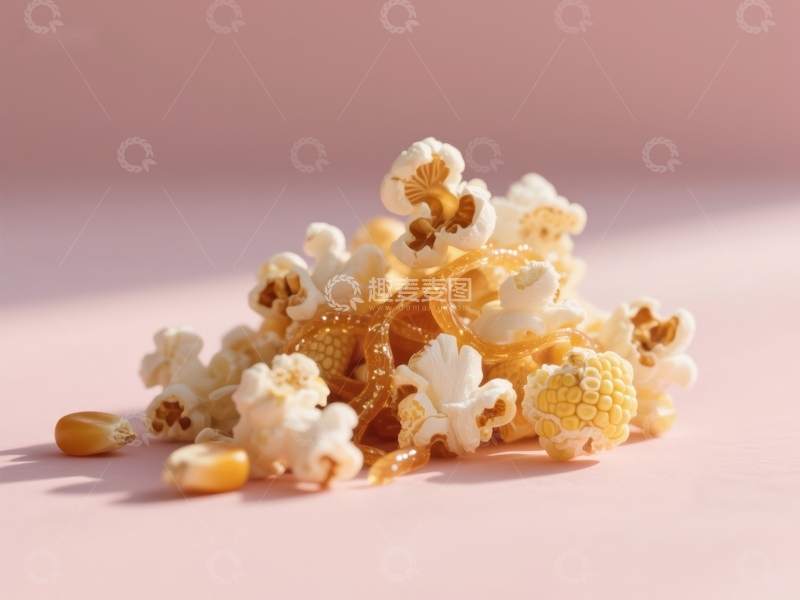 高清大图下载【趣麦麦图】爆米花与糖浆的甜蜜组合